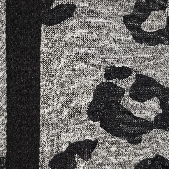 WHITE BIRCH Grey Leopard Print Cardigan Open Front Womens Size XL NWT - Picture 12 of 12